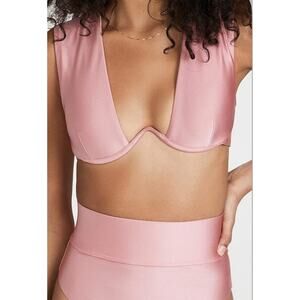 Andrea Iyamah Kuwa Bikini Top - Blush - Sz XXL / 14-16